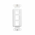 Leviton Wallplates 3-Port Quickport Dec Insrt White 41643-W